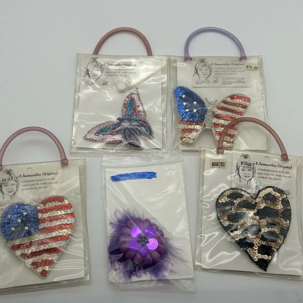 Lot Of 90 Assorted Handmade Barrettes   (see Photos)